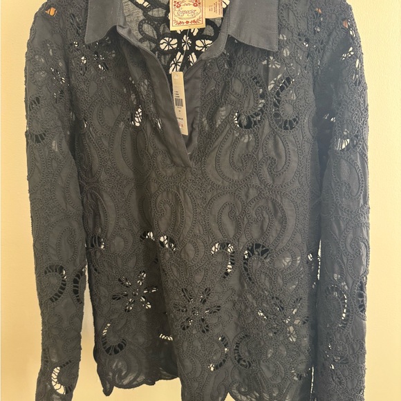 Especia long-sleeved tunic in black. Size L. - Picture 2 of 2